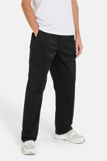 CALVIN KLEIN Cargohose schwarz
