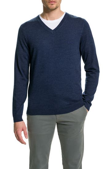 BOSS Strickpullover 'Batisse-E' dunkelblau
