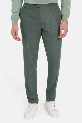 BOSS Wollmix-Stoffhose 'C-Genius' graugrün