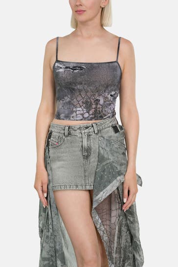 DIESEL Top 'Halsy' gemustert