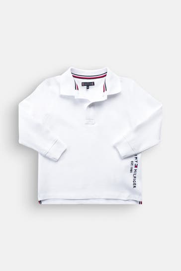 TOMMY HILFIGER Langarm-Polo weiß