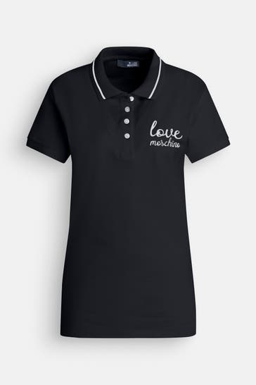 LOVE MOSCHINO Polo-Shirt schwarz