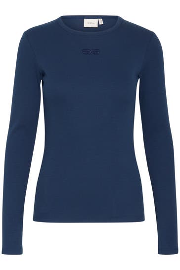 GESTUZ Strickshirt 'Dres' dunkelblau