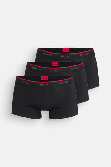 HUGO Boxer Trunk 'Triplet Space' schwarz