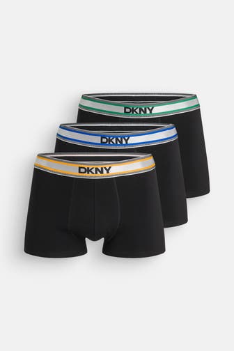 DKNY 3er-Pack Boxer Trunks 'Ripple' schwarz
