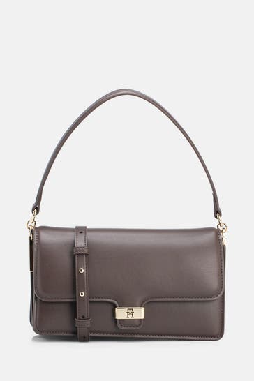 TOMMY HILFIGER 'Heritage' Shoulder Bag, dark brown