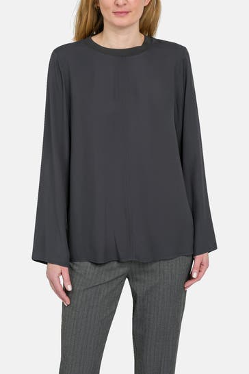 MARC O'POLO Blusenshirt dunkelgrau