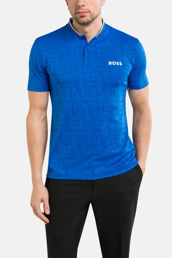 BOSS GREEN Funktions-Polo 'Pariq MB' gemustert