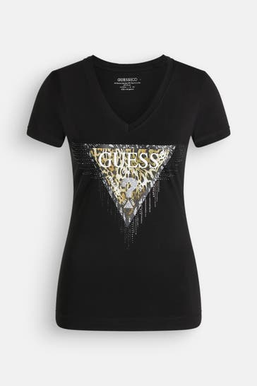 GUESS T-Shirt schwarz