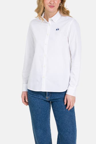 LA MARTINA Casual-Bluse 'Zabrina' weiß