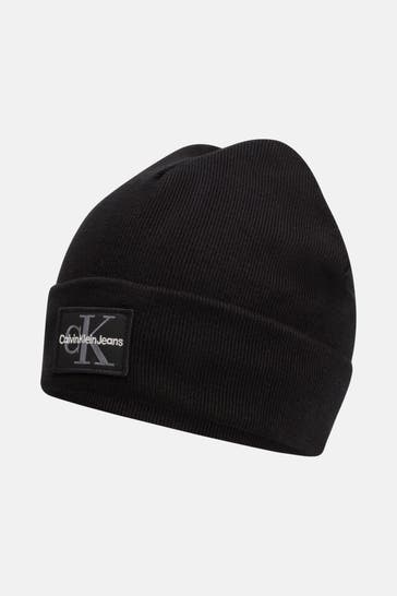 CALVIN KLEIN Strickmütze schwarz
