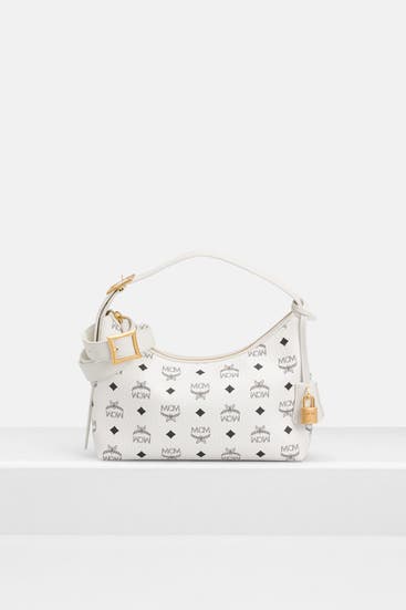 MCM - Schultertasche 'Aren Small' weiß