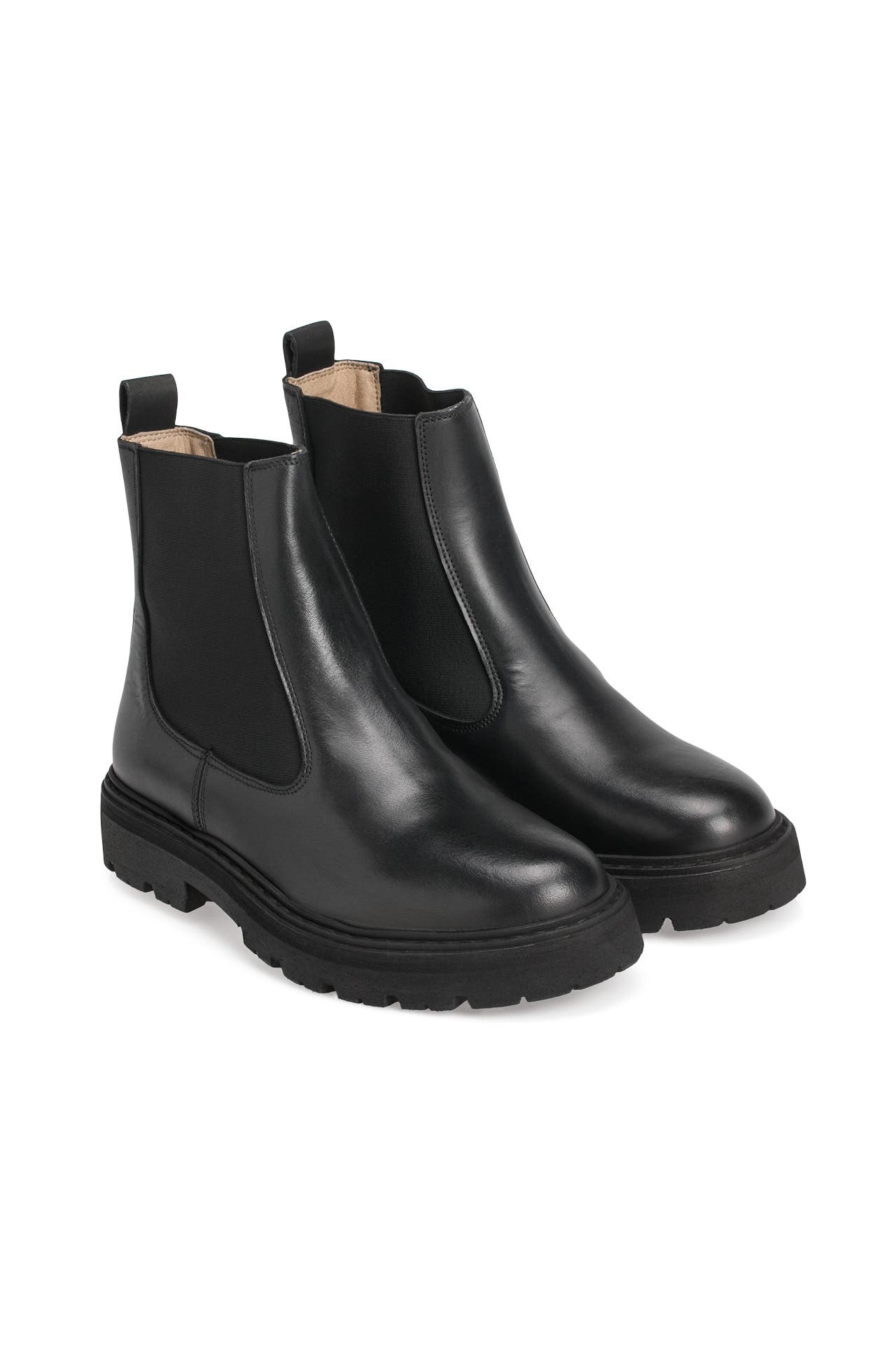 Black spiked chelsea boots clearance
