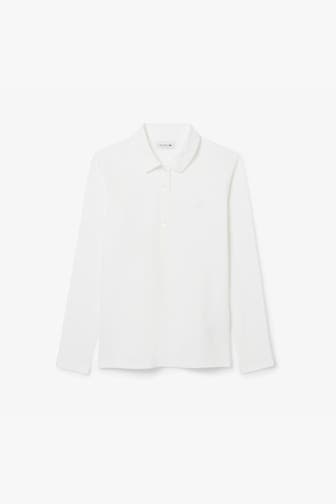 LACOSTE Langarm-Polo weiß