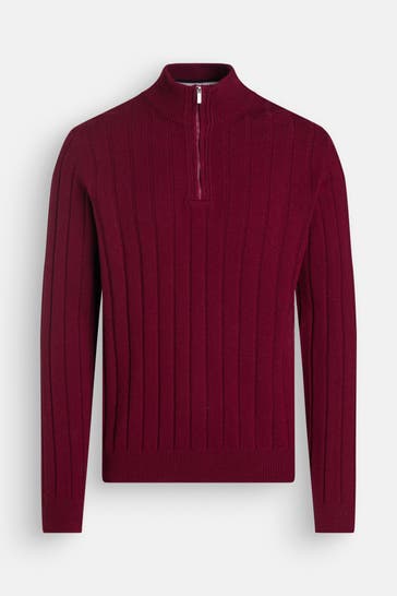 HECHTER Paris Wollmix-Troyer dunkelrot