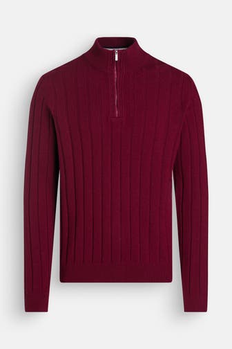 HECHTER Paris Wollmix-Troyer dunkelrot