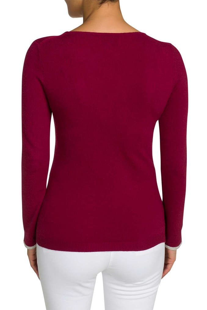 Stilvolle Pullover Weinrot Damen Bilder