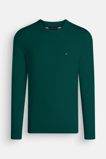 TOMMY HILFIGER - Strickpullover tannengrün