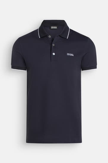ZEGNA Polo-Shirt schwarzblau