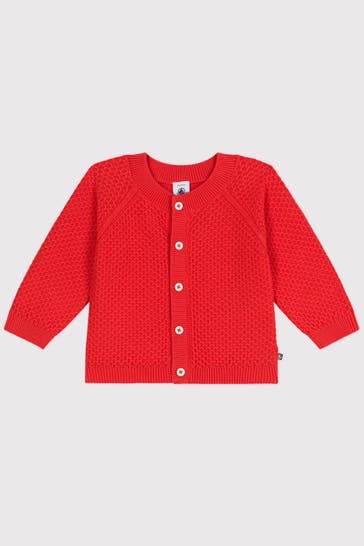 PETIT BATEAU Strickjacke rot