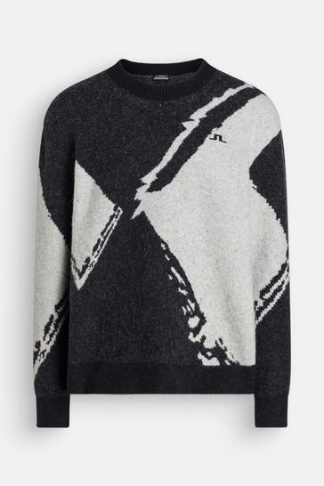 J.LINDEBERG SPORTSWEAR Wollmix-Pullover gemustert