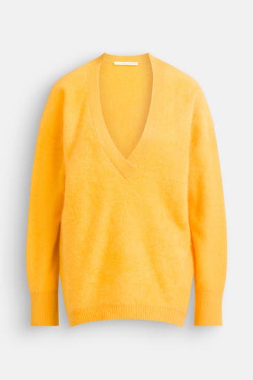 HERZENSANGELEGENHEIT Kaschmirmix-Pullover dunkelgelb