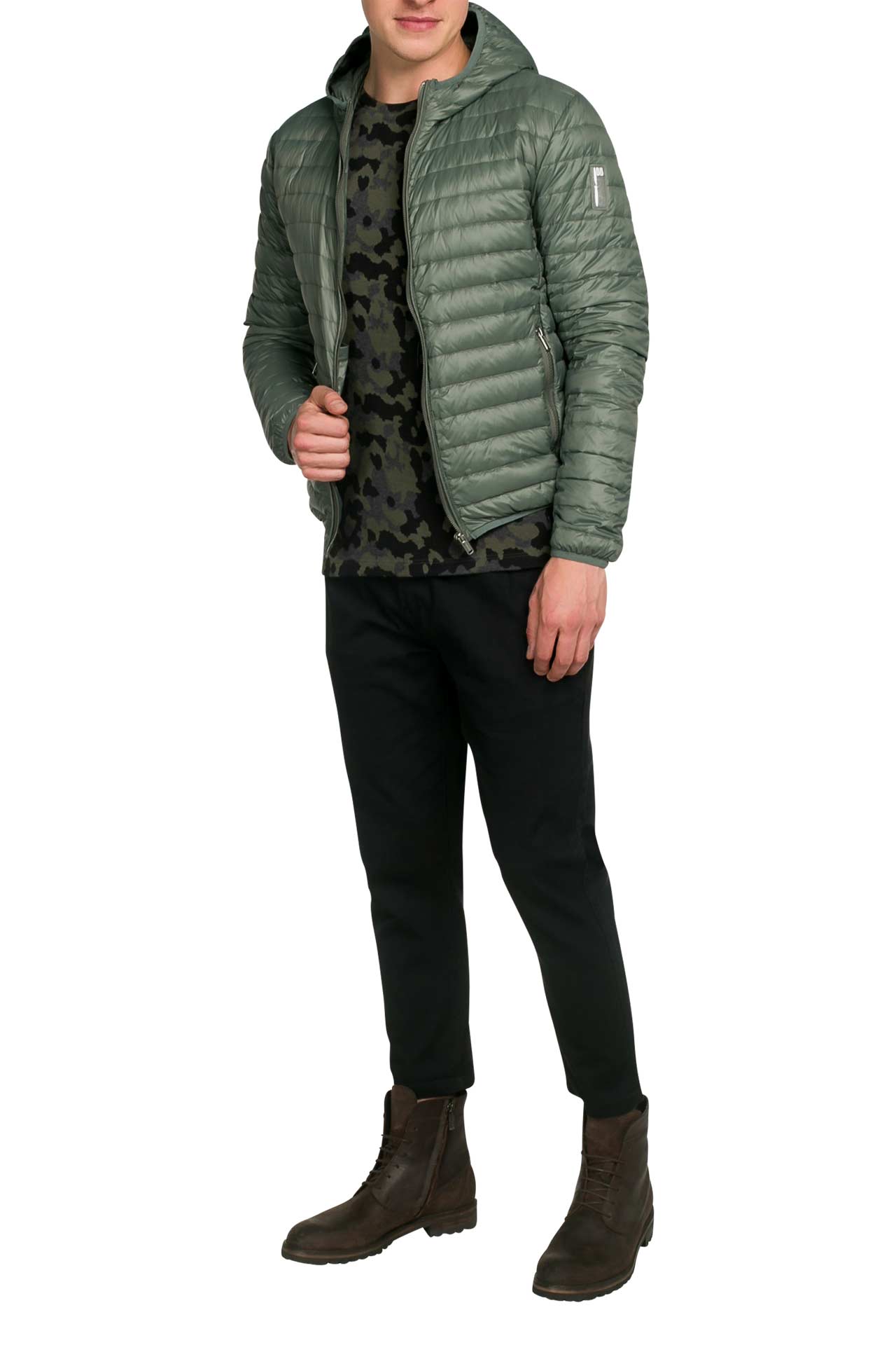 BOMBOOGIE Light-Daunenjacke oliv, Bild 1