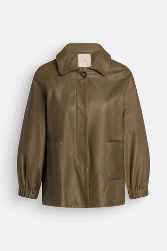MABRUN Lederjacke 'Carmen' oliv