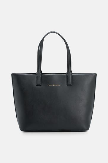 TOMMY HILFIGER Shopper 'Logotape' schwarz