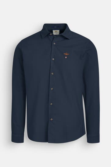 AERONAUTICA MILITARE Casual-Hemd graublau slim fit