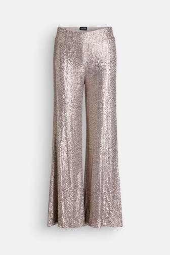 JOSEPH RIBKOFF Pailletten-Stoffhose roségold