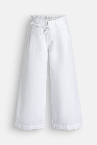 GUESS Leinenmix-Hose weiß