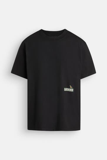 BARBOUR T-Shirt 'Campbell' schwarz