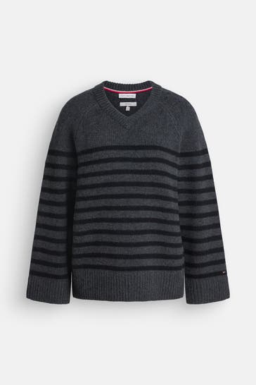 TOMMY HILFIGER Wollpullover gestreift
