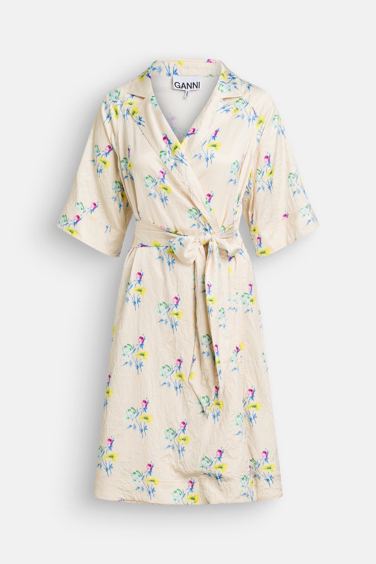 GANNI Wickelkleid floral gemustert, Bild 1