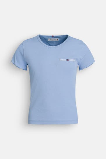 TOMMY HILFIGER T-Shirt taubenblau