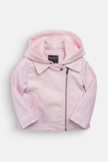 GUESS Kunstlederjacke hellrosa