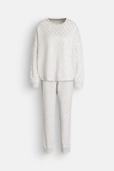 GUESS Pyjama grau gemustert