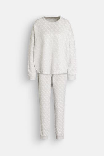 GUESS Pyjama grau gemustert