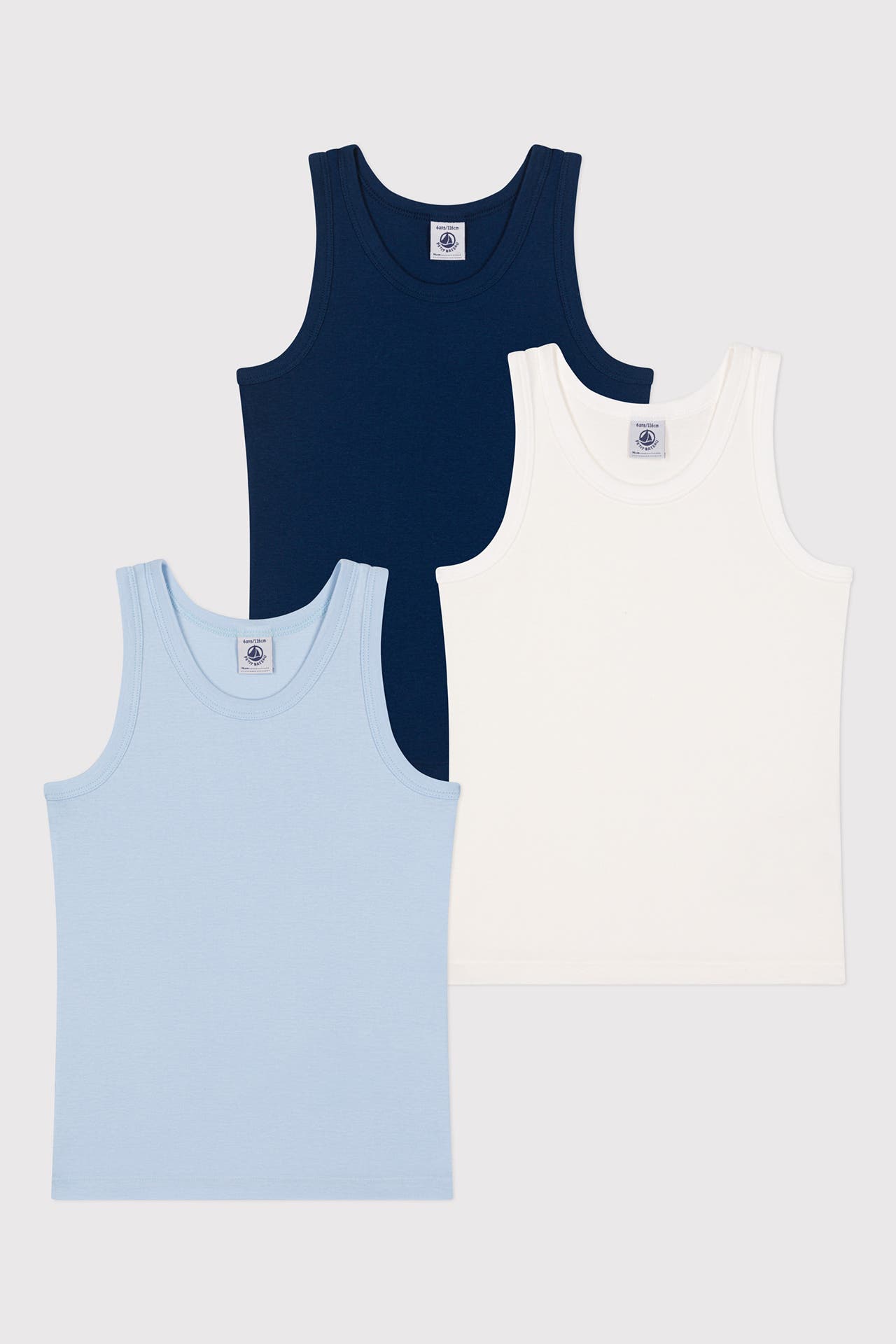 PETIT BATEAU 3er-Pack Unterhemden mehrfarbig, Bild 1