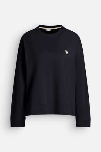 U.S. POLO ASSN. Sweatshirt 'Fleur' schwarz