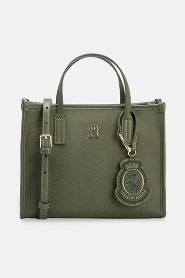 TOMMY HILFIGER Handtasche 'Melton' oliv