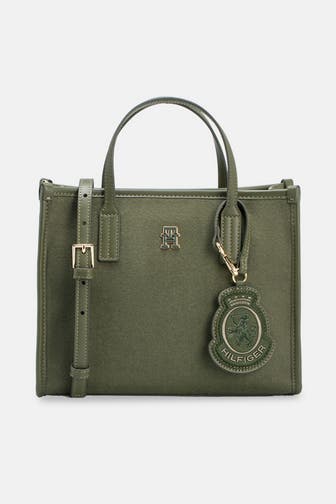 TOMMY HILFIGER Handtasche 'Melton' oliv