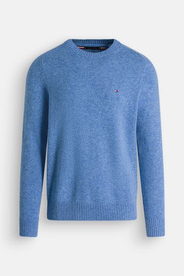 TOMMY HILFIGER Wollpullover blau