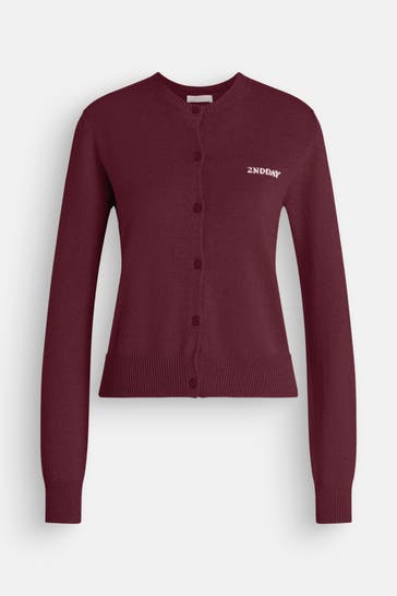 2NDDAY Strickjacke 'Vinny' bordeaux