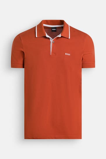 BOSS Polo-Shirt 'Firenze' rostrot