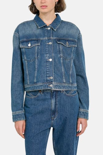 BOSS Jeansjacke blau
