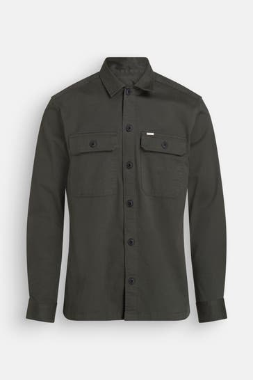 DIESEL Übergangsjacke 'Camicia' dunkelgrün