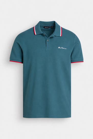 BEN SHERMAN Polo-Shirt azurblau
