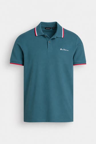 BEN SHERMAN Polo-Shirt azurblau